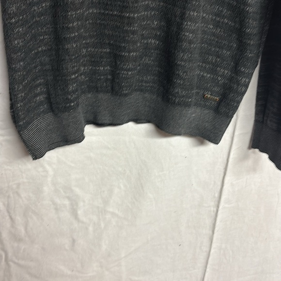 Bosd Hugo Boss Men’s Grey charcoal V-neck Sweater Cotton Blend Size Large - Picture 9 of 10